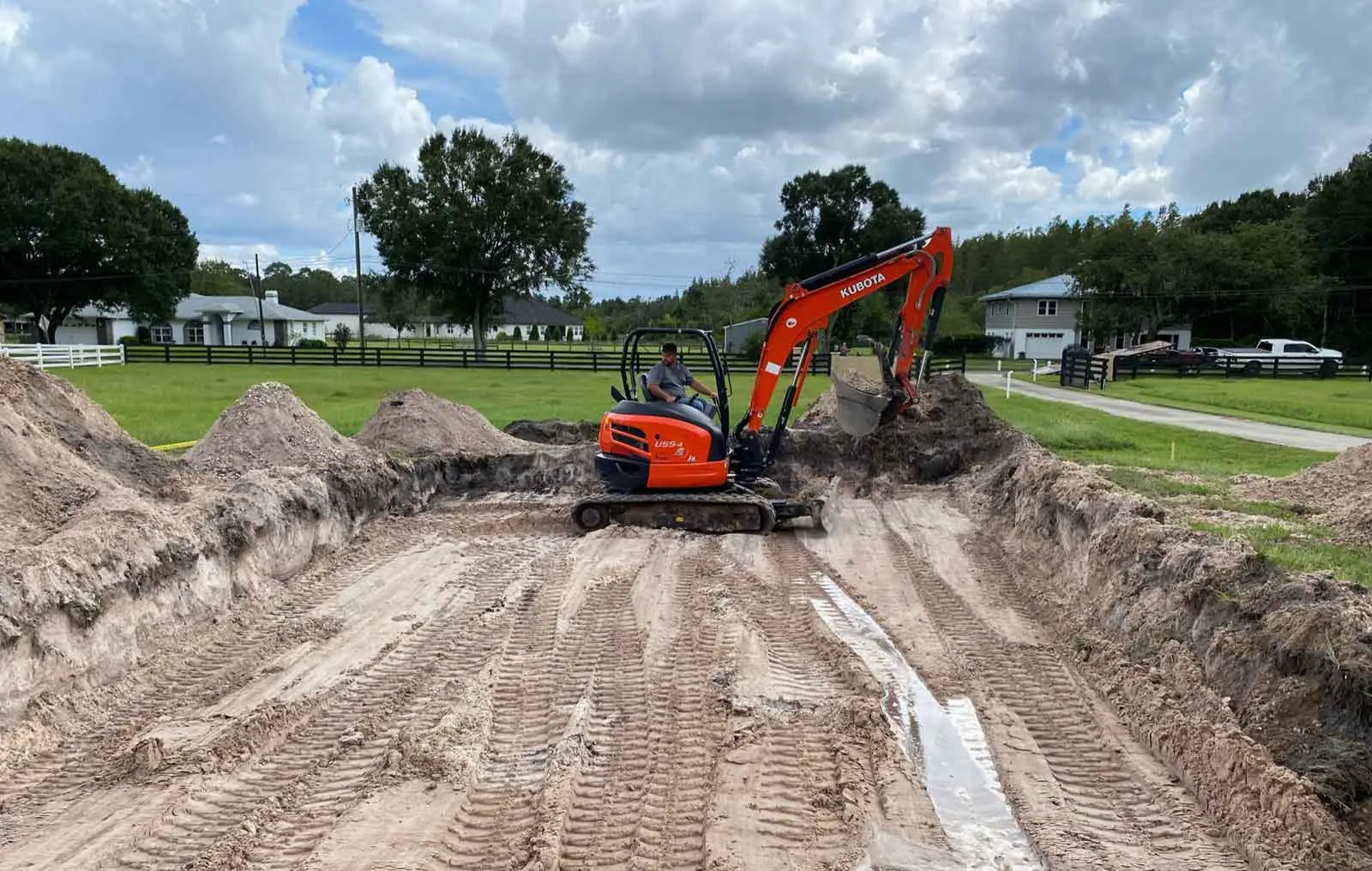 Professional septic excavation work with modern equipment