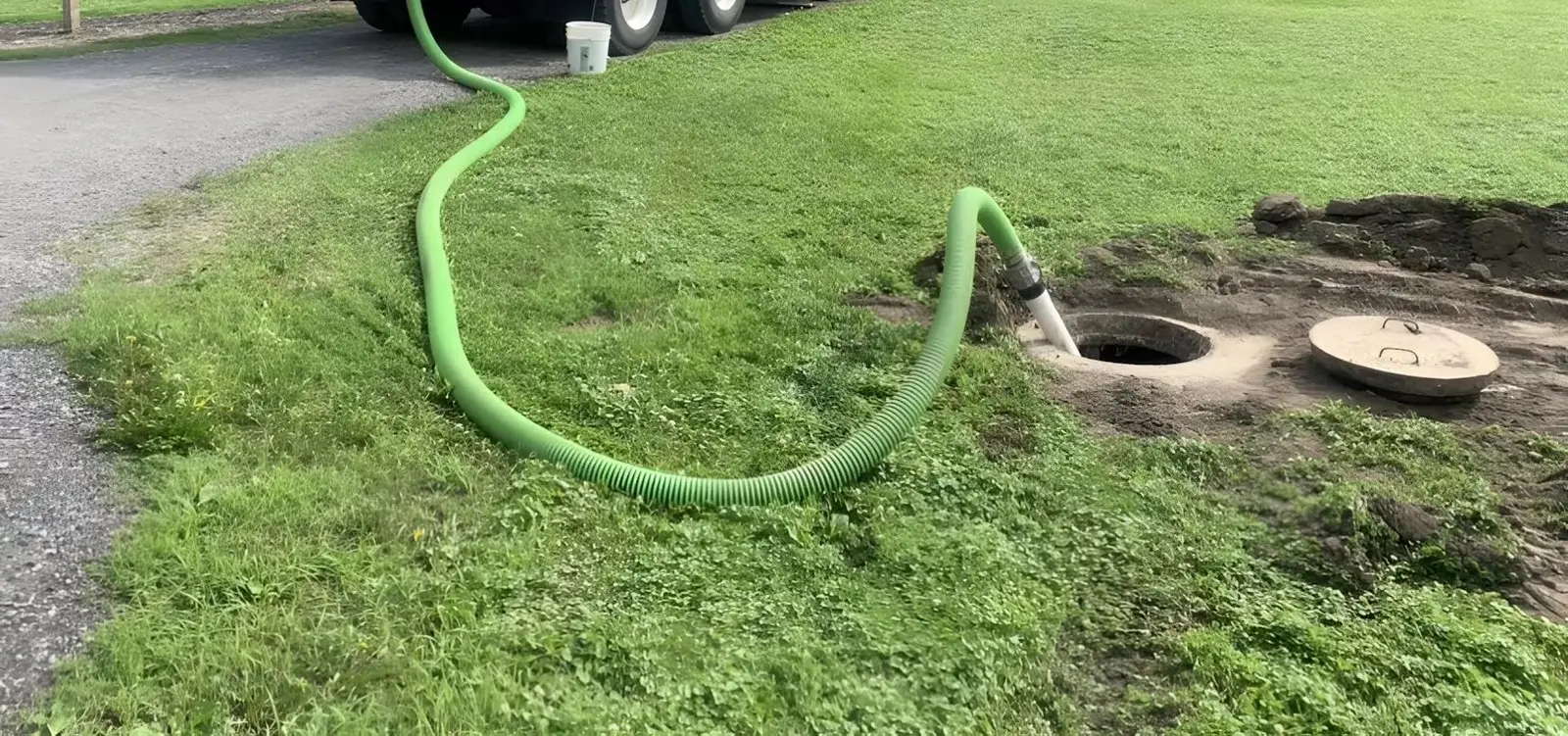 Septic cleaning equipment and service in action