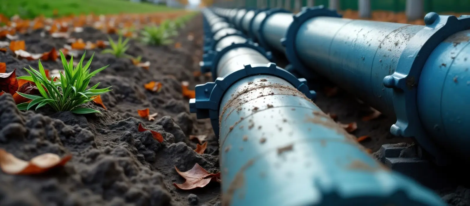 Sewer line installation and connection