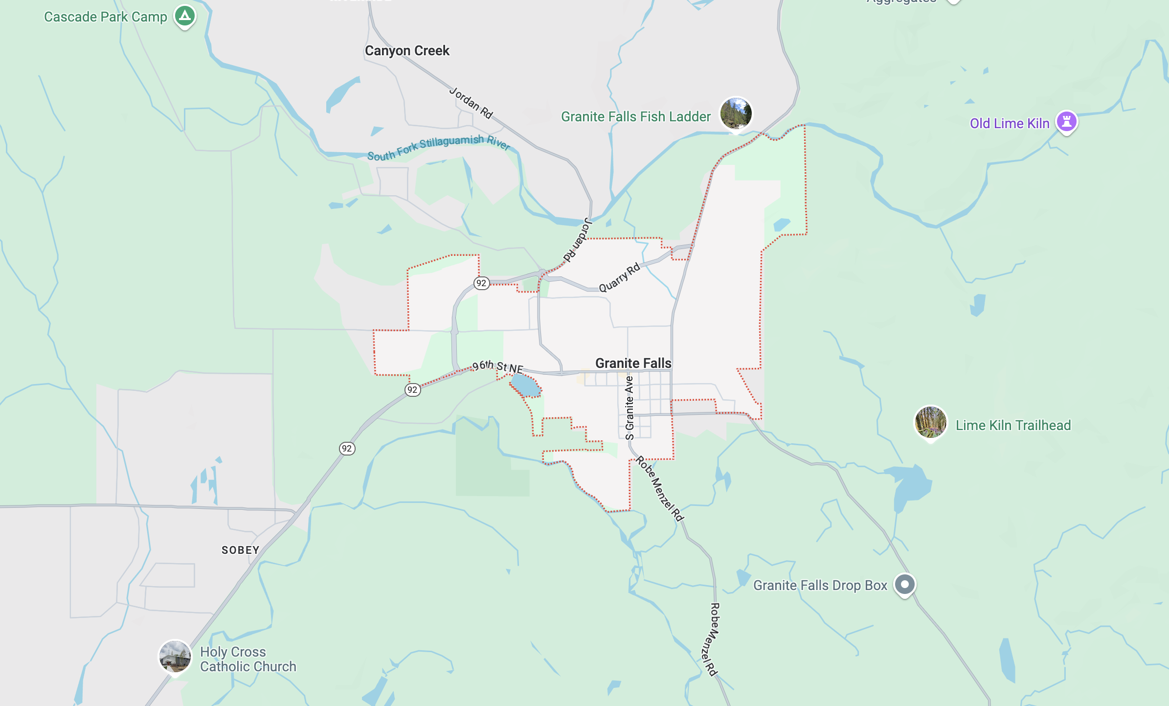 Map of Granite Falls, WA